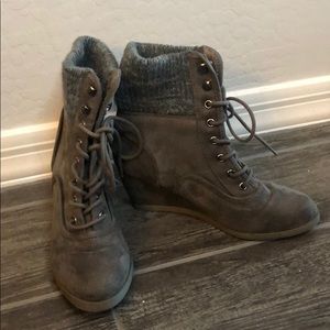 Grey booties
